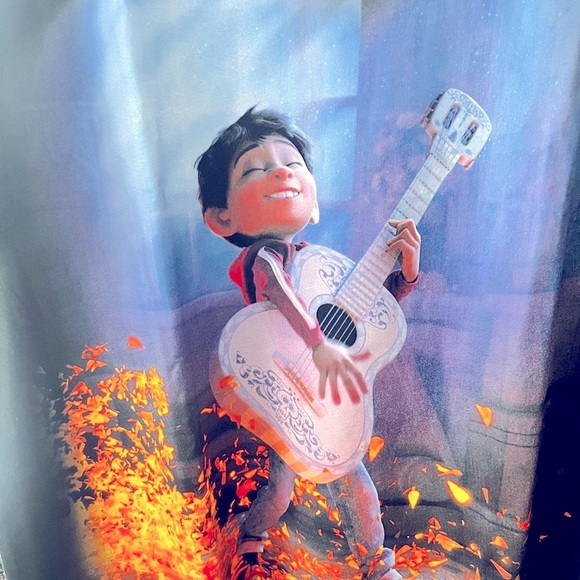 Mystical Black and Orange Short Sleeve Tee with Fiery Design - Picture 3 of 8